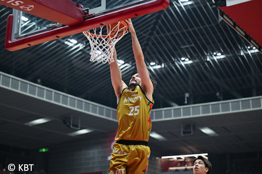 Kawasaki Brave Thunders basketball team with Mitutoyo sponsorship